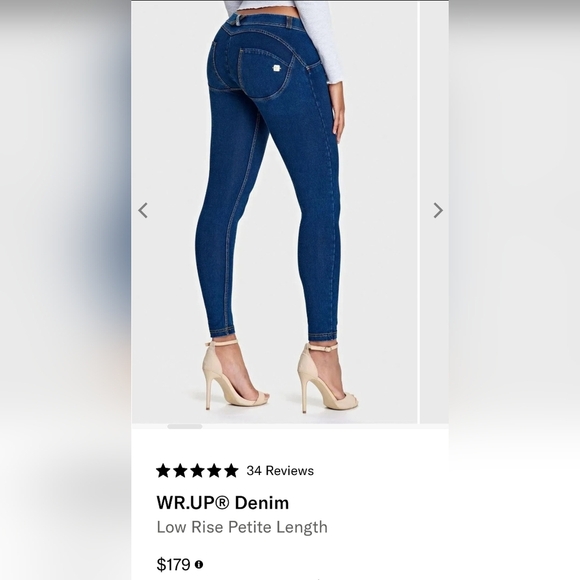 Freddy Low Rise Freddy WR.UP Jeans Women's Sz 8. Cotton/spandex. Suede Knees - Picture 1 of 9
